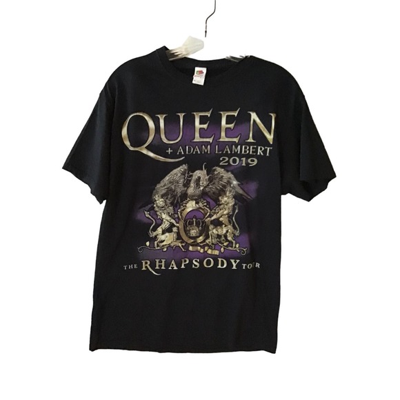 Queen and Adam Lambert 2019 Rhapsody Tour T-Shirt Size M - Picture 3 of 5